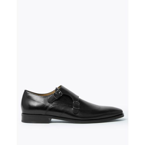 Leather Double Monk Strap Shoes - Marks & Spencer - Modalova