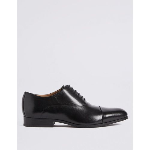 Wide Fit Leather Oxford Shoes black - Marks & Spencer - Modalova