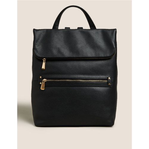 Leather Backpack black - Marks & Spencer - Modalova