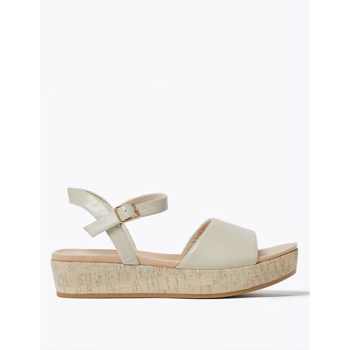 Ankle Strap Flatform Open Toe Sandals beige - Marks & Spencer - Modalova