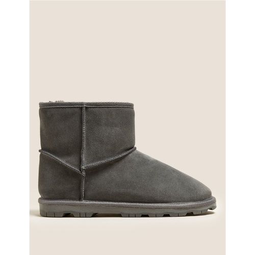 Suede Faux Fur Lining Boots grey - Marks & Spencer - Modalova