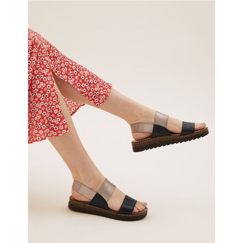 Leather Open Toe Sandals black - Marks & Spencer - Modalova