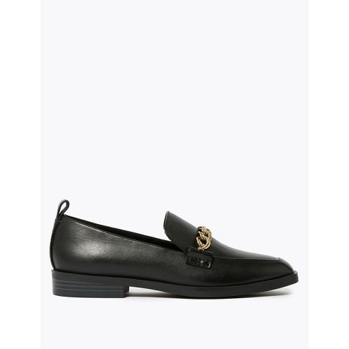 Leather Square Toe Loafers black - Marks & Spencer - Modalova