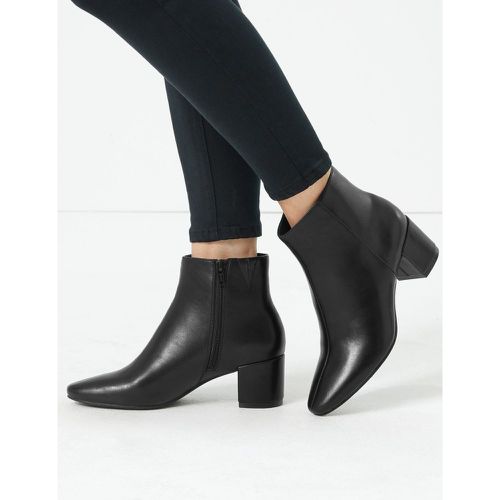 Block Heel Ankle Boots black - Marks & Spencer - Modalova