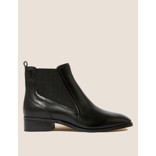 Wide Fit Leather Chelsea Ankle Boots - Marks & Spencer - Modalova