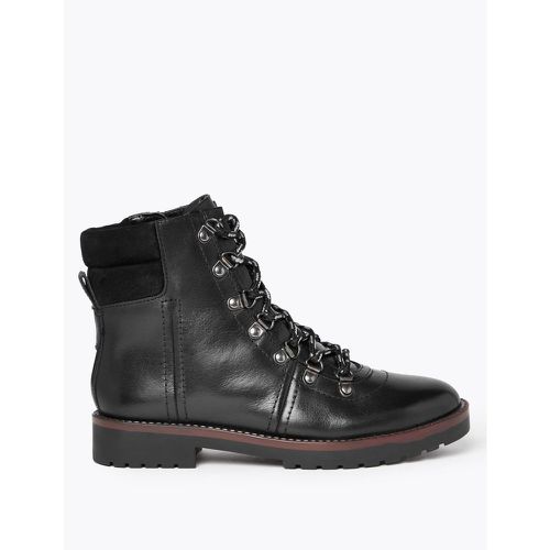 Leather Hiker Ankle Boots black - Marks & Spencer - Modalova