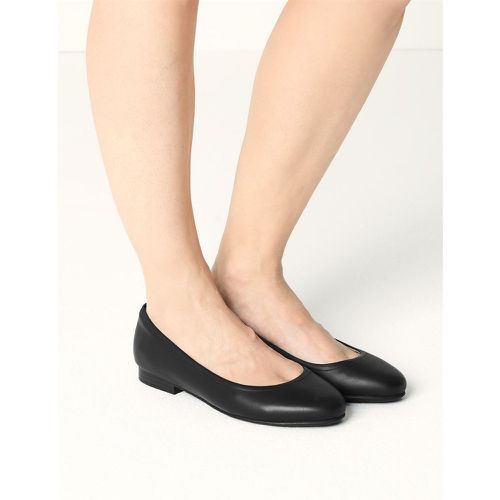 Wide Fit Leather Pumps black - Marks & Spencer - Modalova