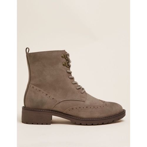 Lace Up Brogue Detail Ankle Boots brown - Marks & Spencer - Modalova