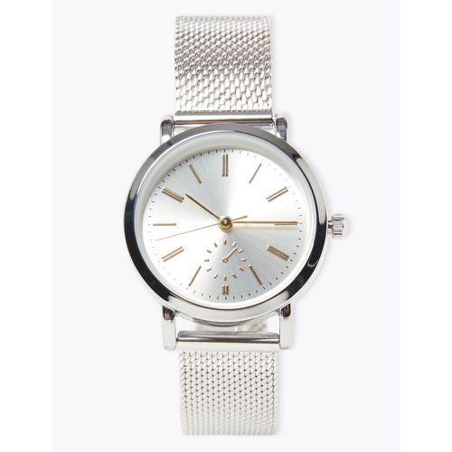 Round Face Mesh Watch silver - Marks & Spencer - Modalova