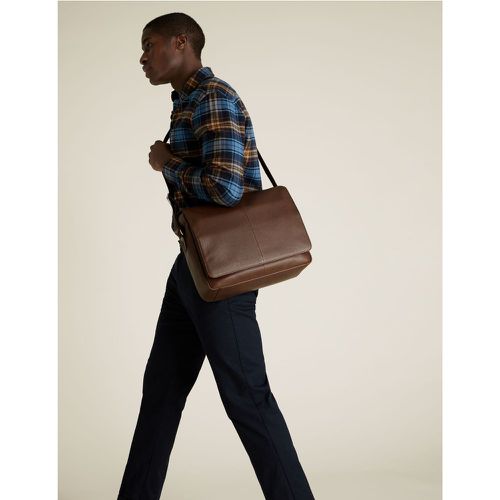 Leather Messenger Bag brown - Marks & Spencer - Modalova