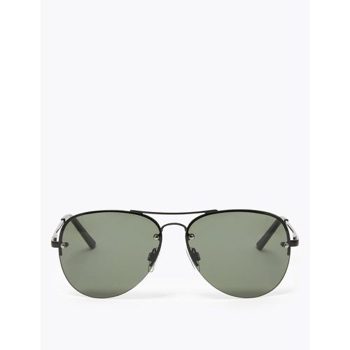 Rimless Aviator Sunglasses black - Marks & Spencer - Modalova