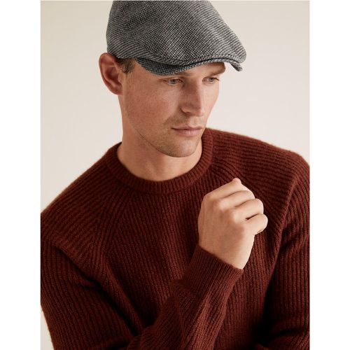 Dogstooth Flat Cap grey - Marks & Spencer - Modalova