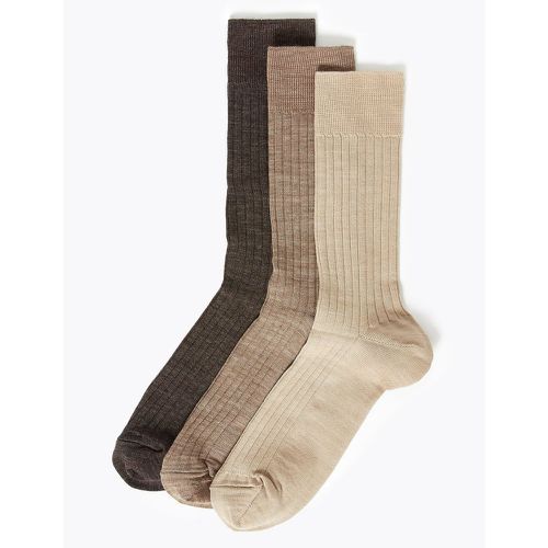 Pack Lambswool Smart Socks brown - Marks & Spencer - Modalova