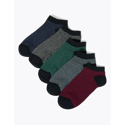 Pack Cool & Fresh™ Trainer Socks -coloured - Marks & Spencer - Modalova