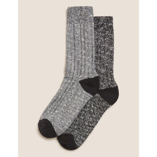 Pack Cotton Boot Socks black - Marks & Spencer - Modalova