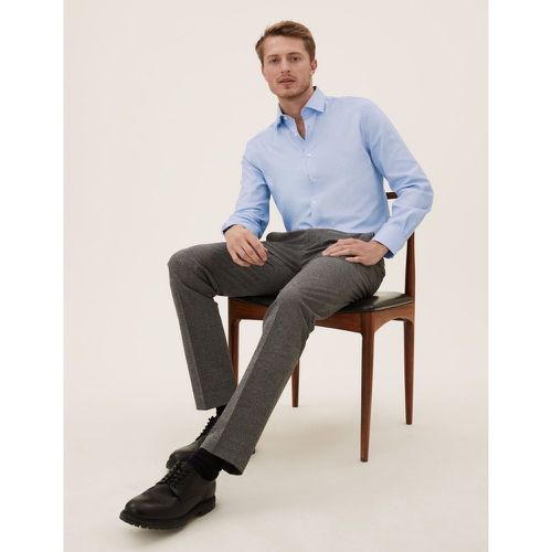Tailored Fit Cotton Stretch Oxford Shirt - Marks & Spencer - Modalova