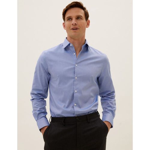 Slim Fit Cotton Shirt with Stretch - Marks & Spencer - Modalova