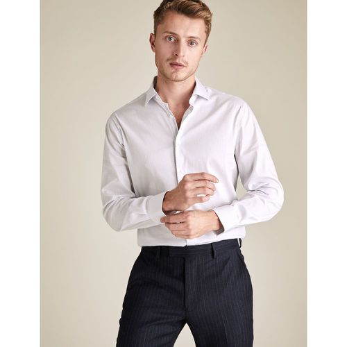 Tailored Fit Stretch Check Shirt white - Marks & Spencer - Modalova