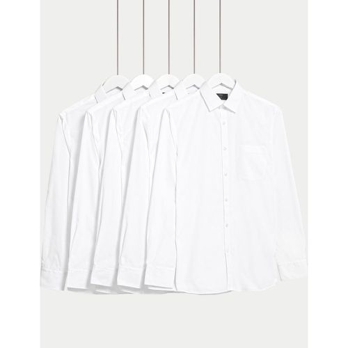 Pack Skinny Fit Long Sleeve Shirts white - Marks & Spencer - Modalova