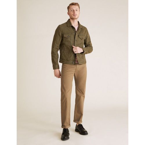 Straight Fit 5 Pocket Stretch Trousers beige - Marks & Spencer - Modalova