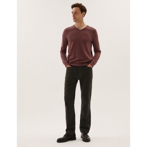 Regular Fit Italian Moleskin Trousers green - Marks & Spencer - Modalova