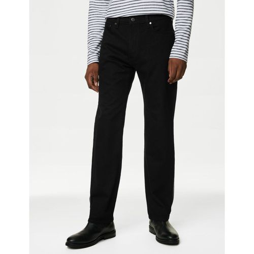 Straight Fit Stretch Jeans black - Marks & Spencer - Modalova
