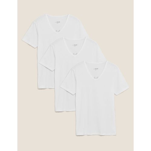 Pack Cool & Fresh™ V-Neck T-Shirt Vests - Marks & Spencer - Modalova