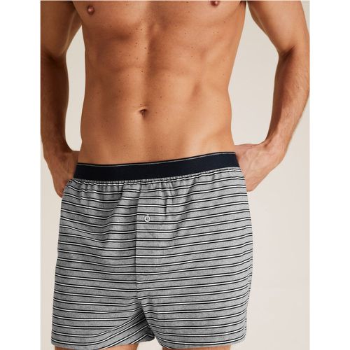 Pack Pure Cotton Striped Jersey Boxers -coloured - Marks & Spencer - Modalova