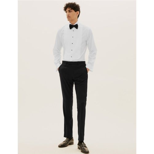 Slim Fit Textured Trousers - Marks & Spencer - Modalova