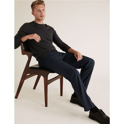 Regular Fit Pinstripe Trousers navy - Marks & Spencer - Modalova
