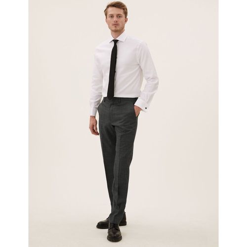 Tailored Wool Puppytooth Trousers - Marks & Spencer - Modalova