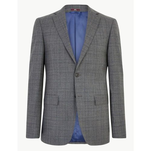 Charcoal Checked Wool Jacket grey - Marks & Spencer - Modalova