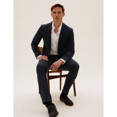 Navy Slim Fit Wool Jacket navy - Marks & Spencer - Modalova