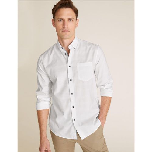 Pure Cotton Check Shirt white - Marks & Spencer - Modalova