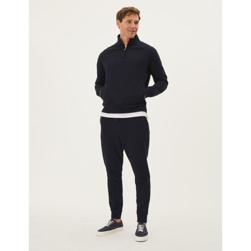 Cuffed Cotton Joggers navy - Marks & Spencer - Modalova