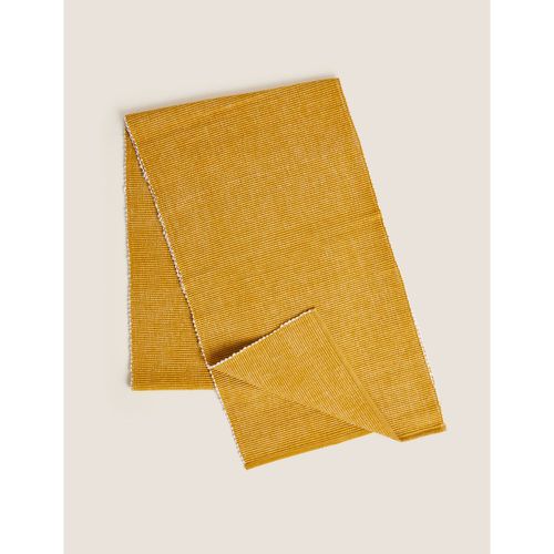Cotton Ribbed Table Runner yellow - Marks & Spencer - Modalova