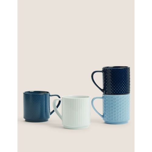Set of 4 Stacking Mugs blue - Marks & Spencer - Modalova