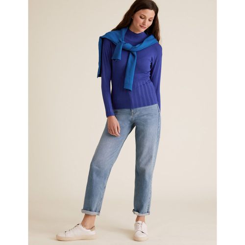 Knitted Funnel Neck Fitted Jumper blue - Marks & Spencer - Modalova