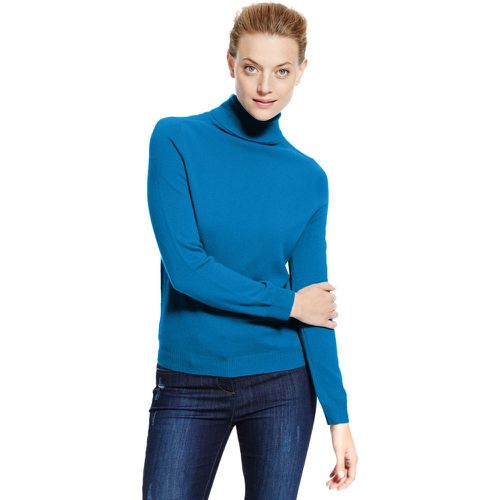 Pure Cashmere Roll Neck Jumper blue - Marks & Spencer - Modalova