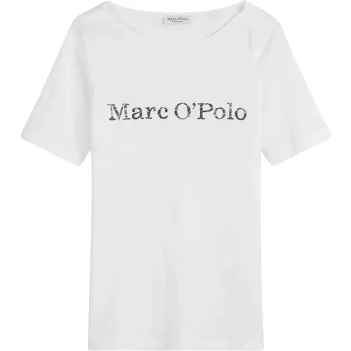 Das T-Shirt mit dem Logo, das innen auf der Brust für Damen von Marc O'Polo aufgedruckt ist, verkörpert perfekt zeitgenössischen Stil und Komfort. - MAG9939467 - Modalova