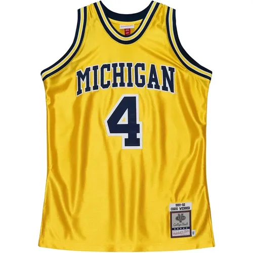 Maglietta NCAA Michigan Wolverines Chris Webber 1991 - Mitchell & Ness - Modalova