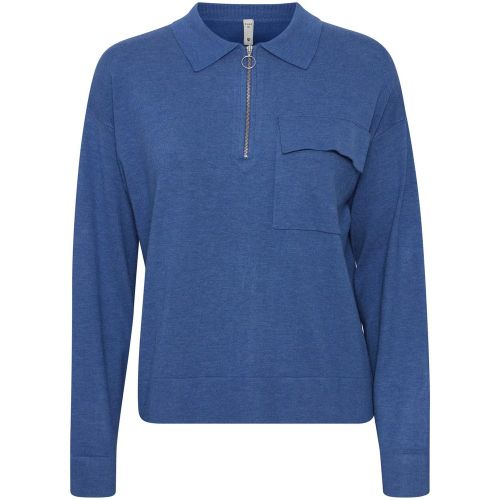 Der zippbare Polo-Hals Pullover für Frauen Pulz Jeans Sara ist ein Must-Have der Damenbekleidung. Entworfen von der renommierten Marke Pulz Jeans, ve - MAG9190511 - Modalova