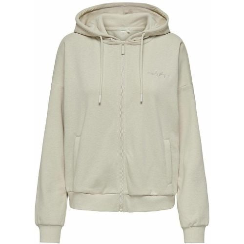 Cotton Mix Zipped Hoodie - Only Play - Modalova