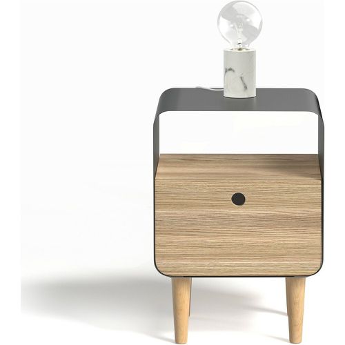 Jimi Ash Veneer & Metal Bedside Table - LA REDOUTE INTERIEURS - Modalova