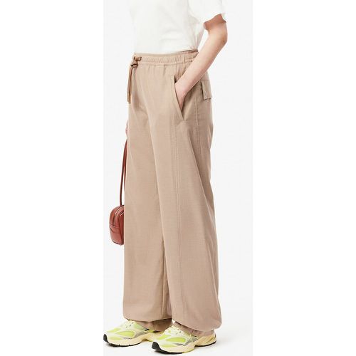 Wide Leg Trousers with Elasticated Waist - Lacoste - Modalova