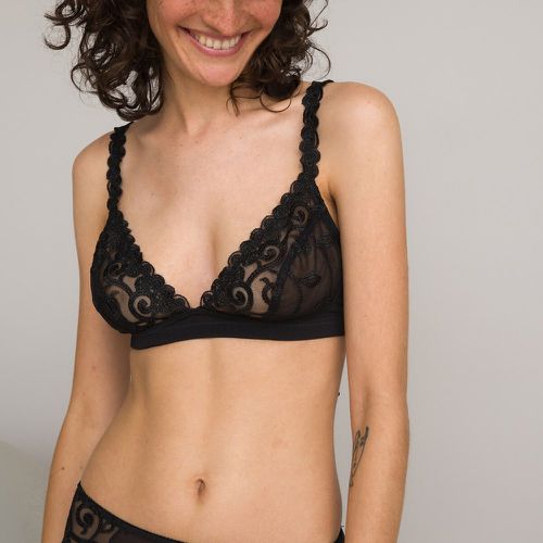 Lyssa Non-Underwired Bra in Embroidered Tulle - LA REDOUTE COLLECTIONS - Modalova