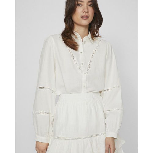 Cotton Draping Buttoned Blouse - Vila - Modalova