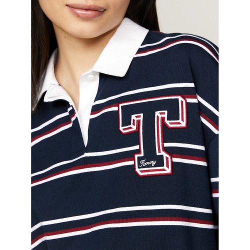 Striped Cotton Polo Shirt with Long Sleeves - Tommy Jeans - Modalova