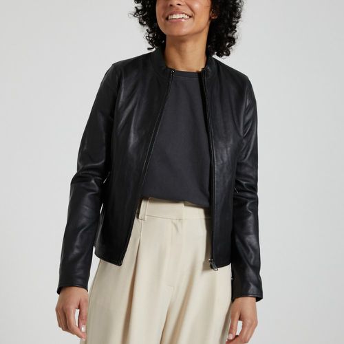 Bea Leather Jacket with Mandarin Collar - OAKWOOD - Modalova