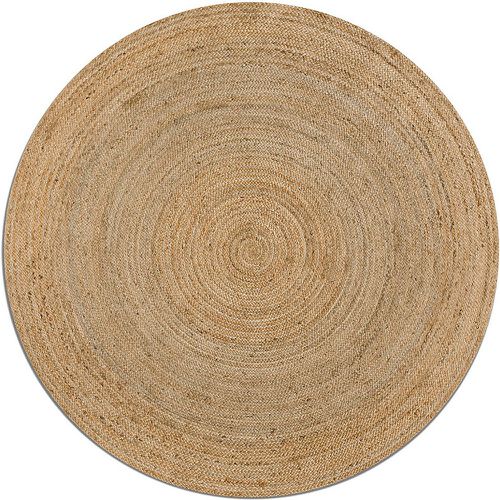 Hempy Hand Woven 160cm Diameter Round Jute Rug - AM.PM - Modalova